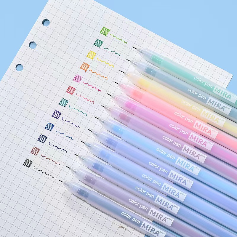 Coloured Gel Set - 6/10/12 Colour Gel Pens Set 0.5MM