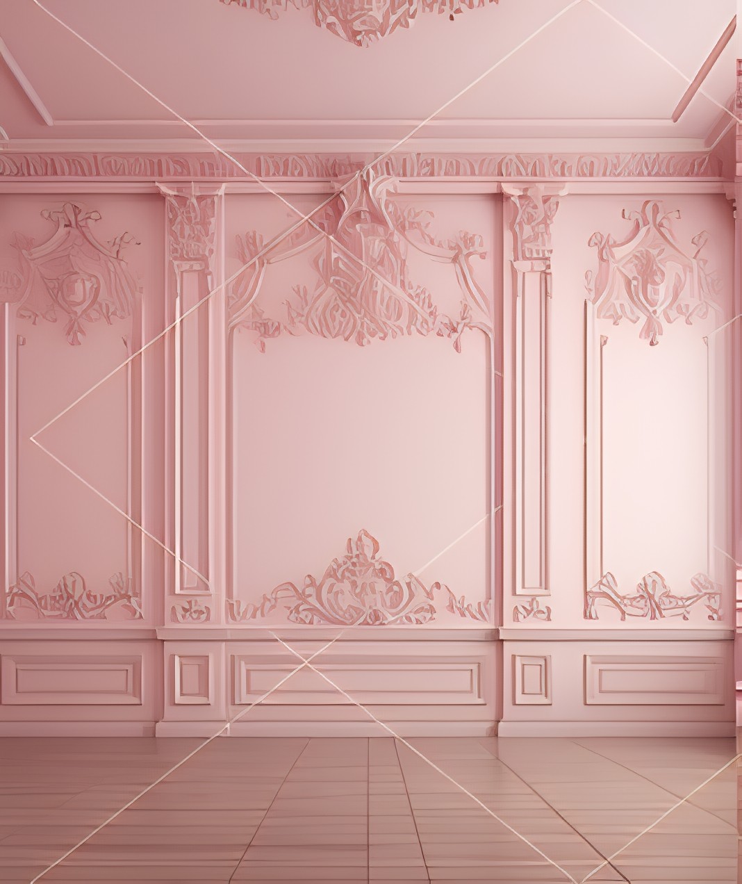 Photography Lighting Composition - Pink Maternity Paneled Room Composite Light