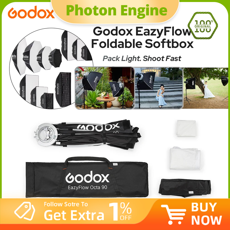 Photography Lighting Set Up - Godox EazyFlow series Foldable Softbox Bowens