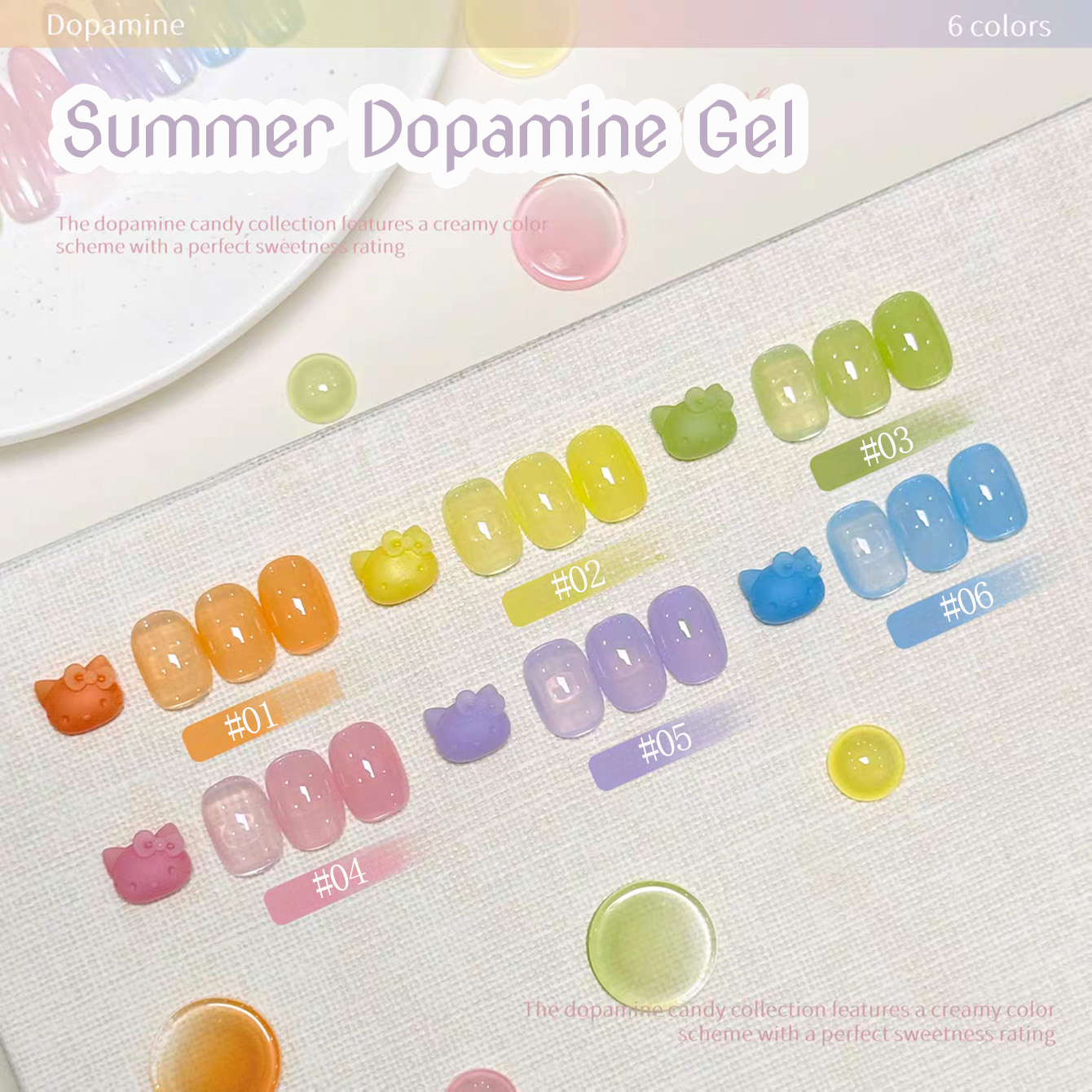 1pcs WS Dopamine Macaron Ice T - Coloured Gel Set recension och pris